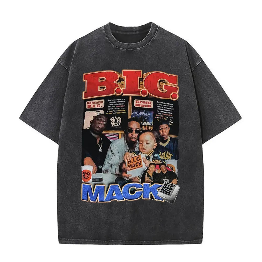 Washed Vintage the Notorious Big Ready to Die Big Poppa Album Graphic T Shirts Men Women'S Hip Hop Rapper Biggie Smalls T-Shirts