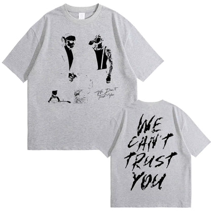 Rapper Future & Metro Boomin 2024 New Hip Hop Album We Don'T Trust You Graphic T-Shirt Men Women Casual O-Collar Oversized Tees