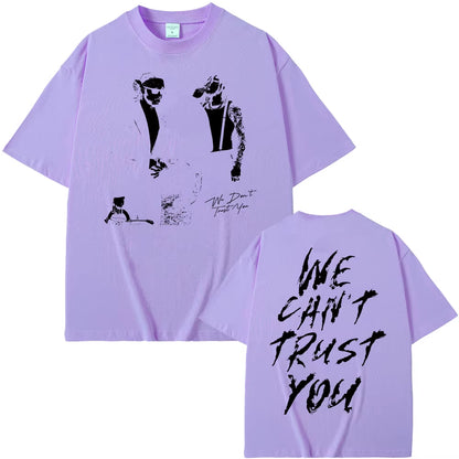 Rapper Future & Metro Boomin 2024 New Hip Hop Album We Don'T Trust You Graphic T-Shirt Men Women Casual O-Collar Oversized Tees