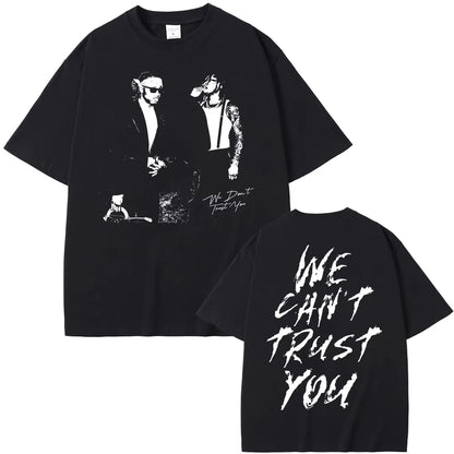 Rapper Future & Metro Boomin 2024 New Hip Hop Album We Don'T Trust You Graphic T-Shirt Men Women Casual O-Collar Oversized Tees