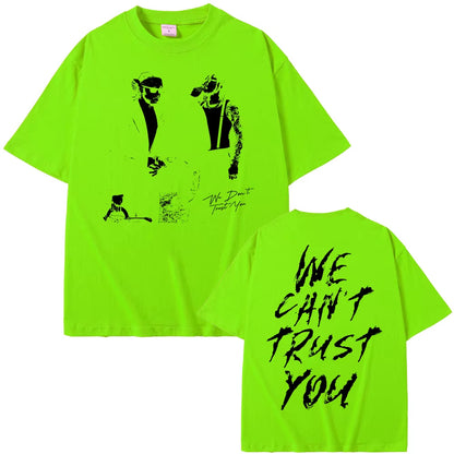 Rapper Future & Metro Boomin 2024 New Hip Hop Album We Don'T Trust You Graphic T-Shirt Men Women Casual O-Collar Oversized Tees