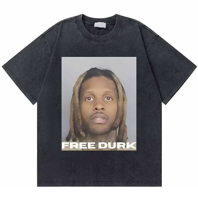 Washed Vintage Rapper Lil Durk Healing Tour T-Shirt Men Women Hip Hop Fashion Oversized Tshirt Male Casual 100% Cotton T Shirts