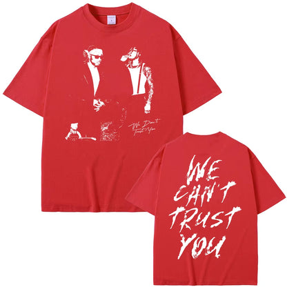 Rapper Future & Metro Boomin 2024 New Hip Hop Album We Don'T Trust You Graphic T-Shirt Men Women Casual O-Collar Oversized Tees