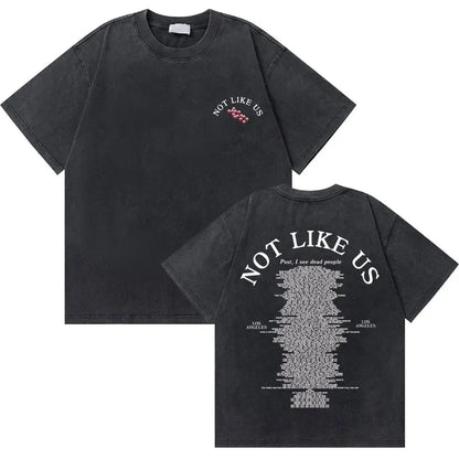 Washed Vintage Rapper Kendrick Lamar to Pimp a Butterfly Graphic Tshirt Men Hip Hop Rap Style T Shirts Male Oversized T-Shirts