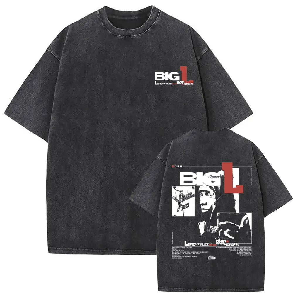 Washed Vintage the Notorious Big Ready to Die Big Poppa Album Graphic T Shirts Men Women'S Hip Hop Rapper Biggie Smalls T-Shirts
