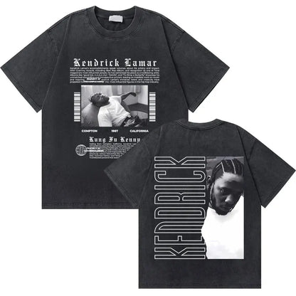 Washed Vintage Rapper Kendrick Lamar to Pimp a Butterfly Graphic Tshirt Men Hip Hop Rap Style T Shirts Male Oversized T-Shirts