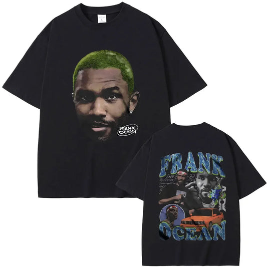Rapper Frank Channel Orange Graphic Print Tshirt Ocean Oversized T-Shirts Blond Hip Hop Vintage T Shirt Men'S Fashion Streetwear