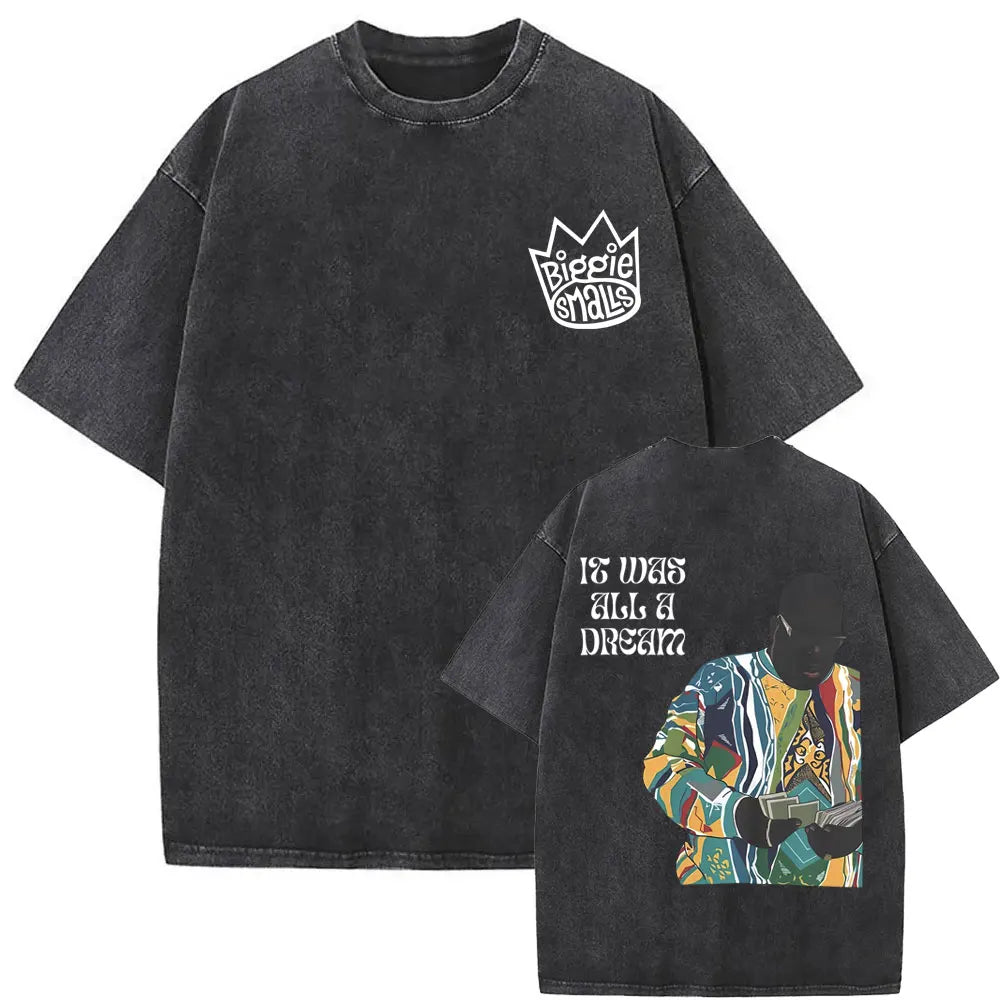 Washed Vintage the Notorious Big Ready to Die Big Poppa Album Graphic T Shirts Men Women'S Hip Hop Rapper Biggie Smalls T-Shirts