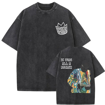 Washed Vintage the Notorious Big Ready to Die Big Poppa Album Graphic T Shirts Men Women'S Hip Hop Rapper Biggie Smalls T-Shirts