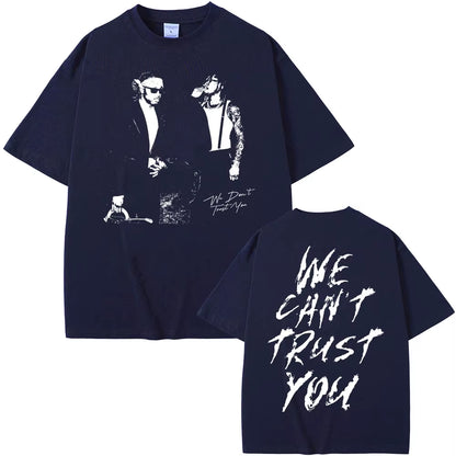 Rapper Future & Metro Boomin 2024 New Hip Hop Album We Don'T Trust You Graphic T-Shirt Men Women Casual O-Collar Oversized Tees