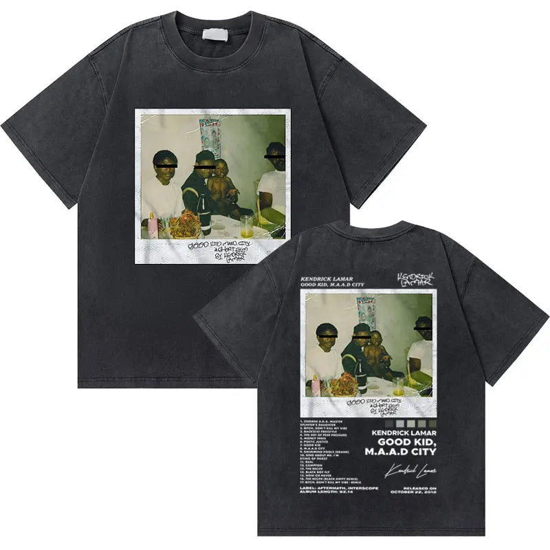 Washed Vintage Rapper Kendrick Lamar to Pimp a Butterfly Graphic Tshirt Men Hip Hop Rap Style T Shirts Male Oversized T-Shirts
