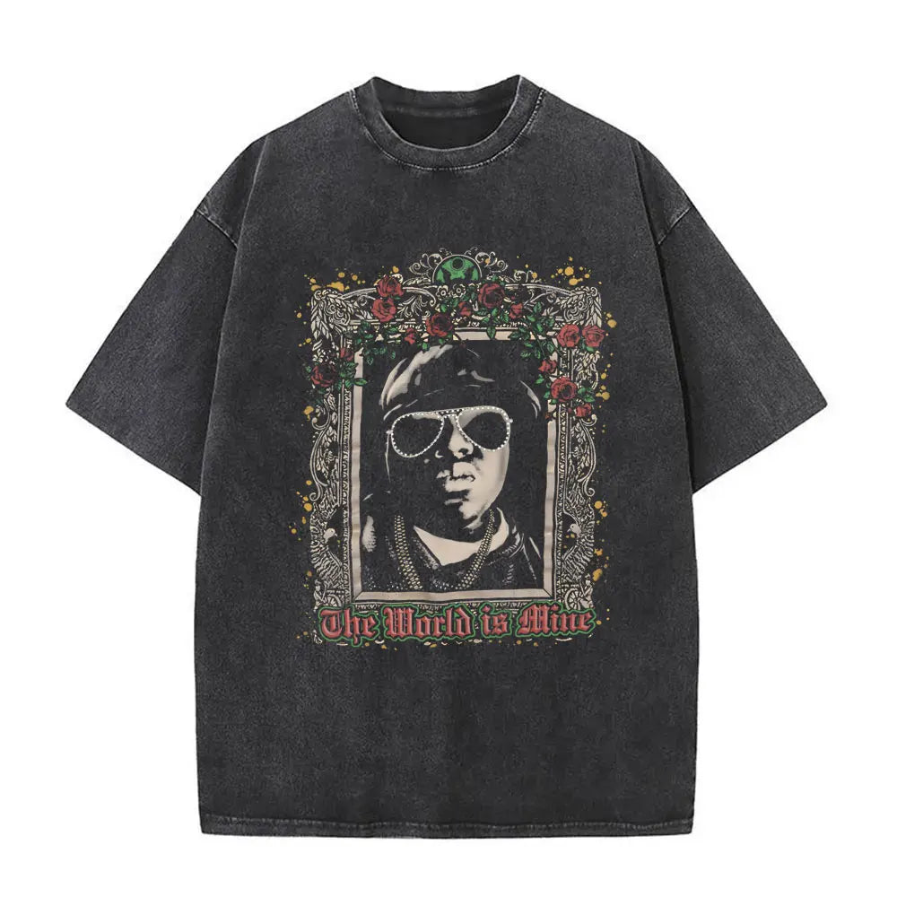 Washed Vintage the Notorious Big Ready to Die Big Poppa Album Graphic T Shirts Men Women'S Hip Hop Rapper Biggie Smalls T-Shirts