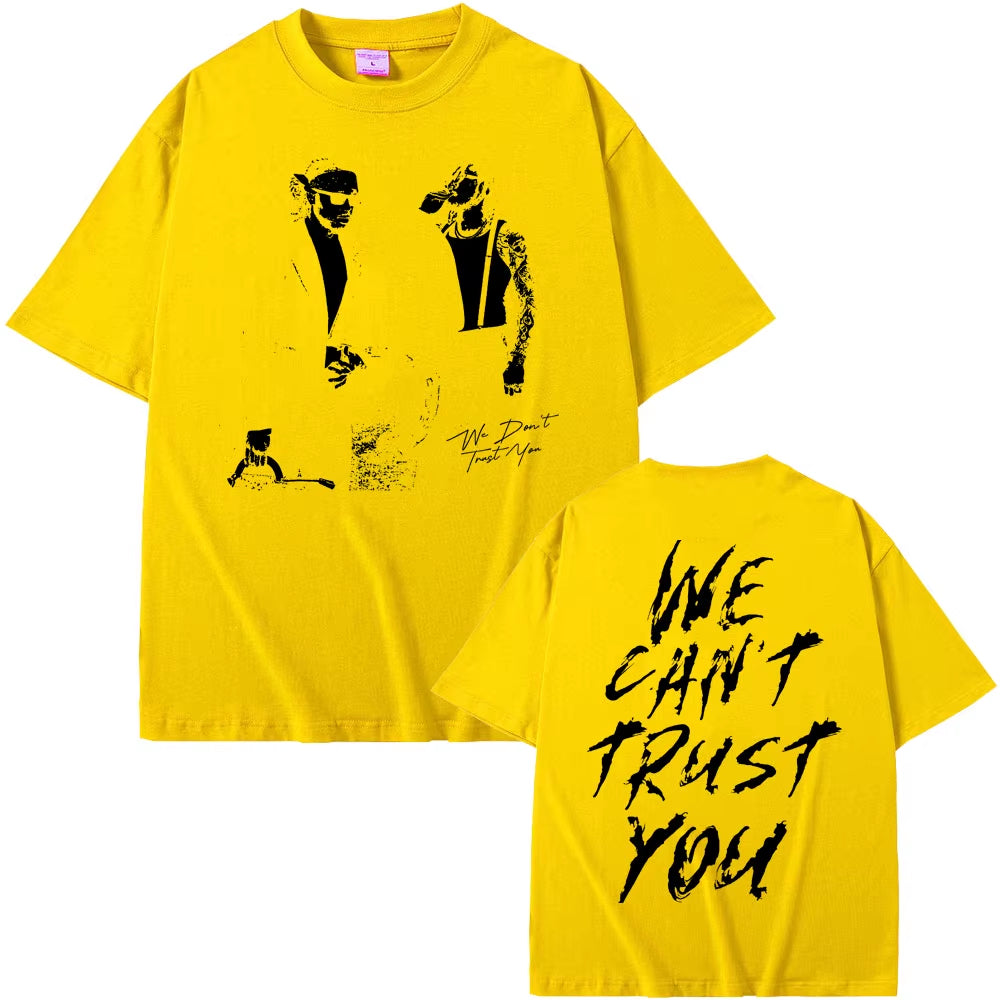 Rapper Future & Metro Boomin 2024 New Hip Hop Album We Don'T Trust You Graphic T-Shirt Men Women Casual O-Collar Oversized Tees