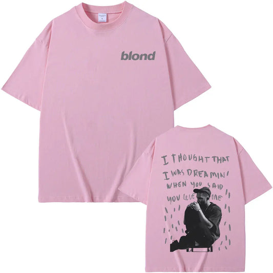 Rapper Frank Fashion T-Shirt Blond Hip Hop Oversized T Shirt Ocean Vintage Tshirt Men Casual Short Sleeve Male Trendy Streetwear