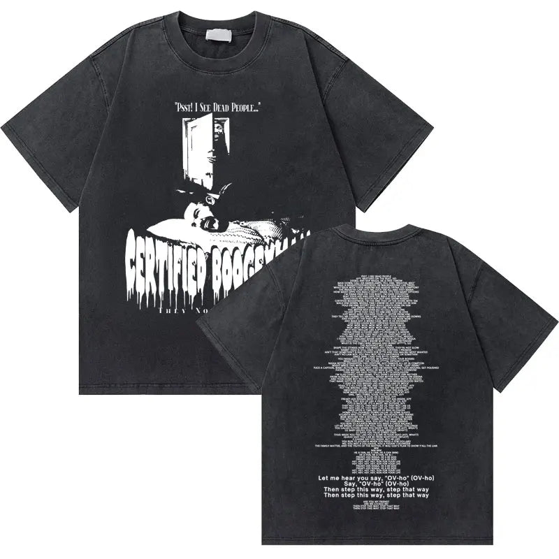 Washed Vintage Rapper Kendrick Lamar to Pimp a Butterfly Graphic Tshirt Men Hip Hop Rap Style T Shirts Male Oversized T-Shirts