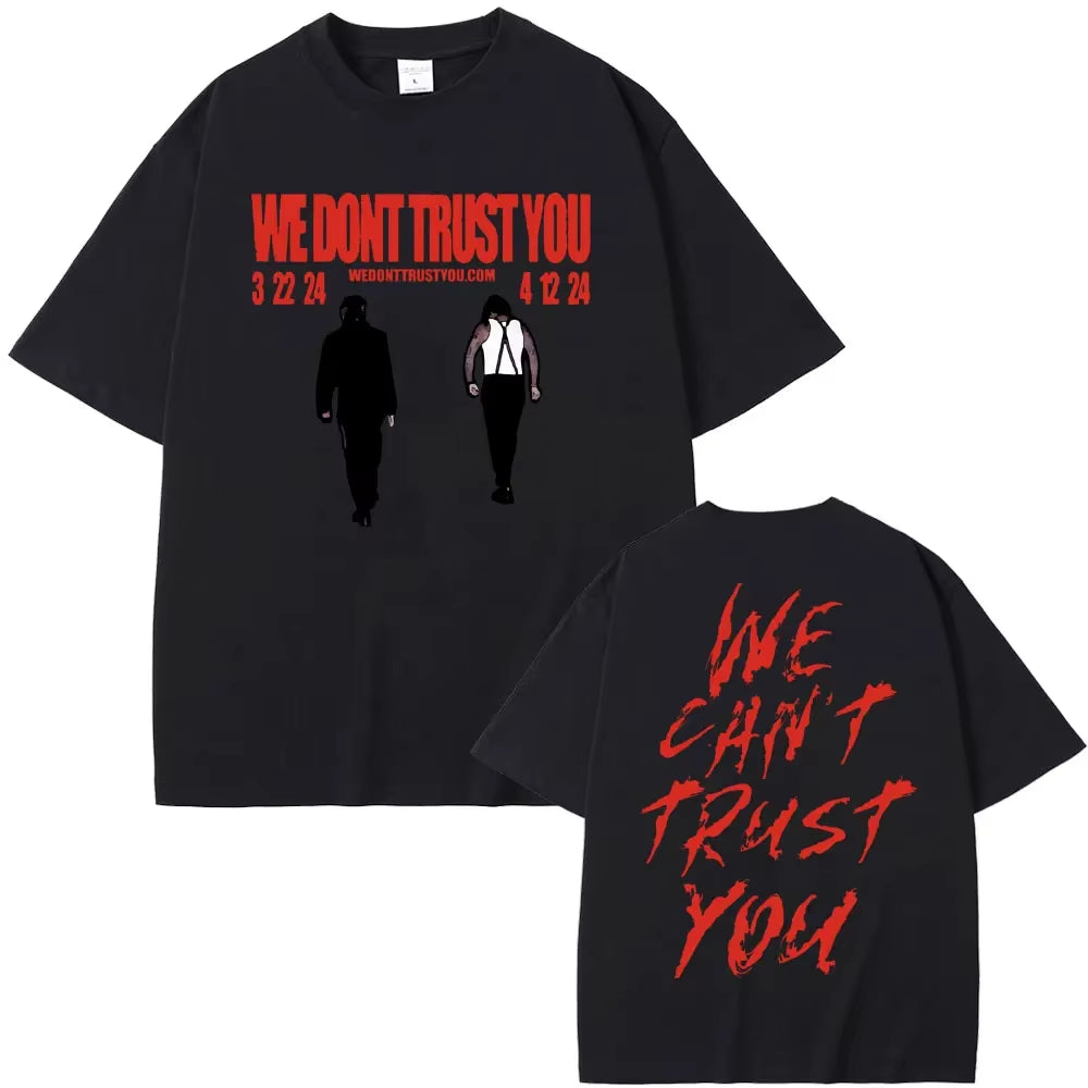 Rapper Future & Metro Boomin 2024 New Hip Hop Album We Don'T Trust You Graphic T-Shirt Men Women Casual O-Collar Oversized Tees