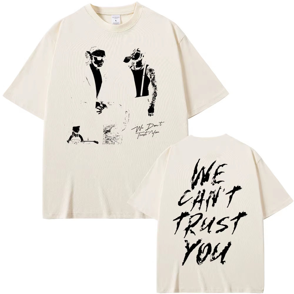 Rapper Future & Metro Boomin 2024 New Hip Hop Album We Don'T Trust You Graphic T-Shirt Men Women Casual O-Collar Oversized Tees