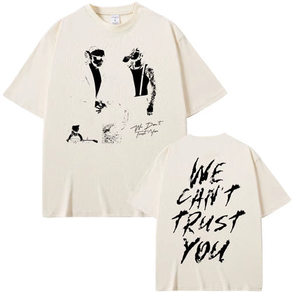 Rapper Future & Metro Boomin 2024 New Hip Hop Album We Don'T Trust You Graphic T-Shirt Men Women Casual O-Collar Oversized Tees