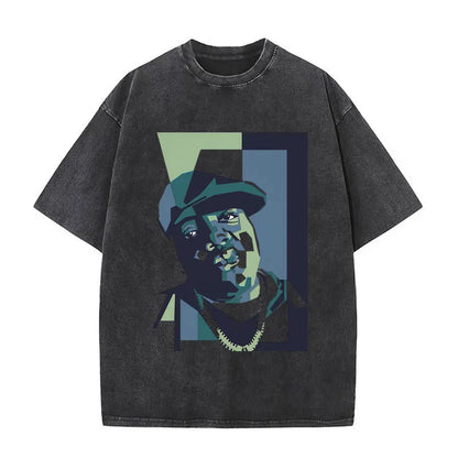 Washed Vintage the Notorious Big Ready to Die Big Poppa Album Graphic T Shirts Men Women'S Hip Hop Rapper Biggie Smalls T-Shirts