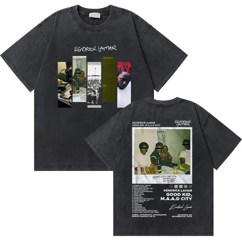 Washed Vintage Rapper Kendrick Lamar to Pimp a Butterfly Graphic Tshirt Men Hip Hop Rap Style T Shirts Male Oversized T-Shirts
